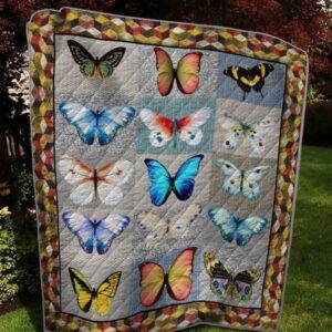Many Beautiful Butterflies Quilt Blanket  Quilt